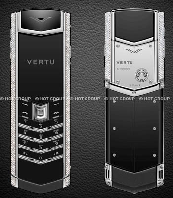 Vertu Signature White Gold Full Pave Diamonds